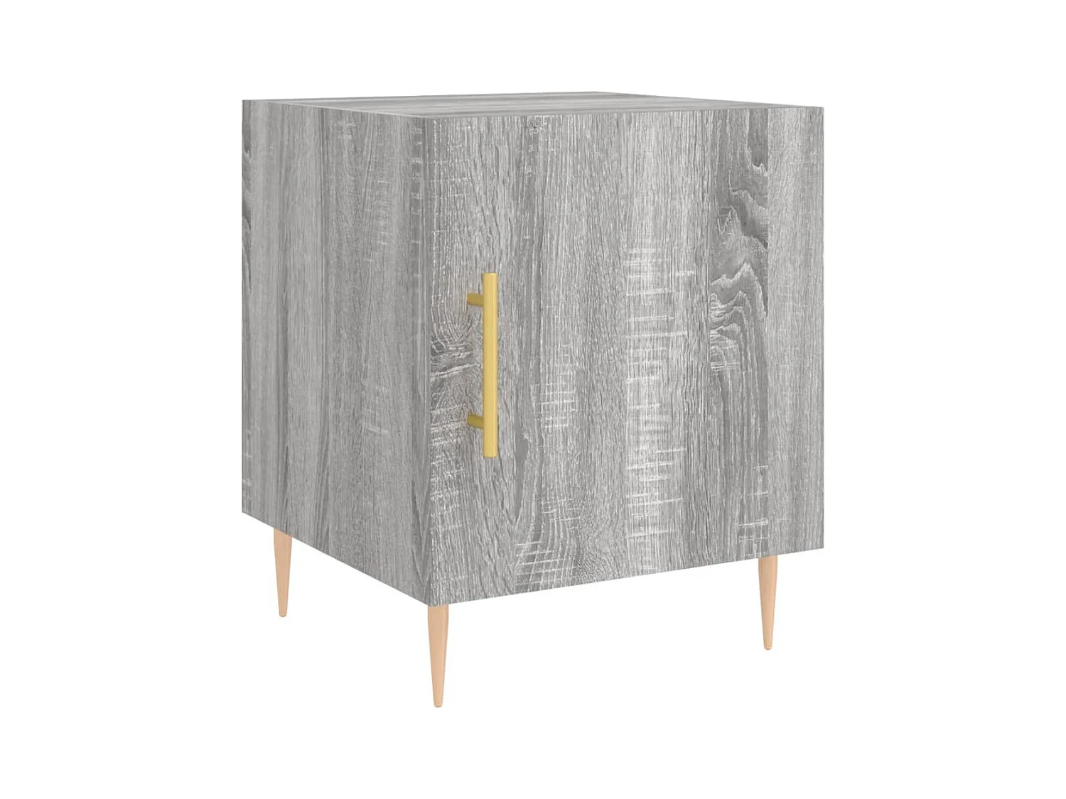 Mesitas de noche | Mesilla de noche 2 uds madera ingeniería gris Sonoma 40x40x50 cm