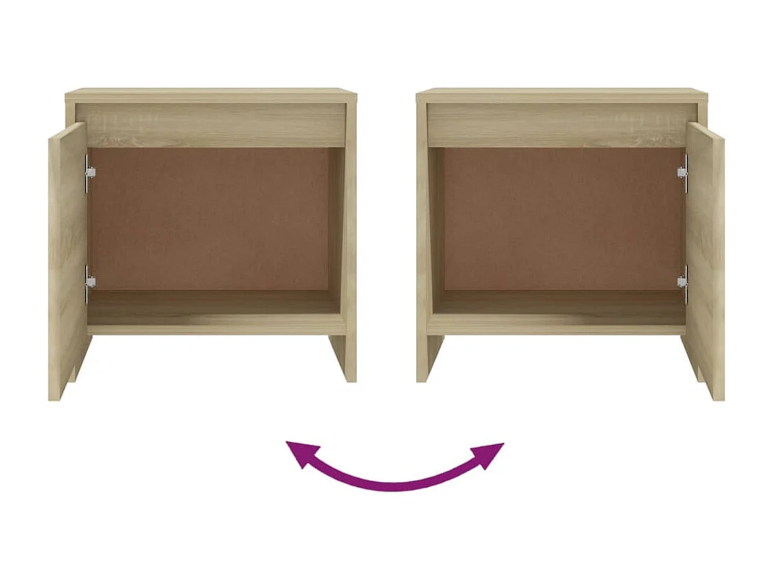 Nachttisch-Beistelltisch Sonoma-Eiche 45x34x44,5 cm Holzwerkstoff SHL17079