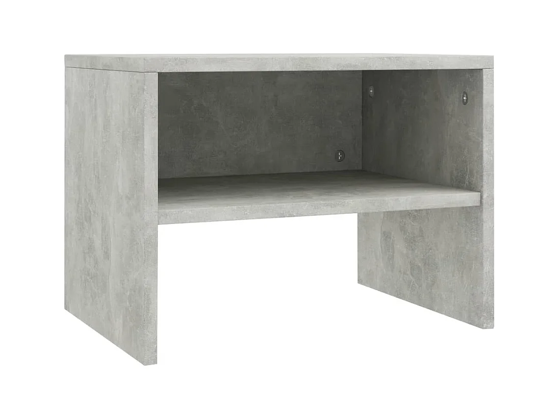 Mesitas de noche | Mesilla de noche 2 uds madera contrachapada hormigón 40x30x30cm