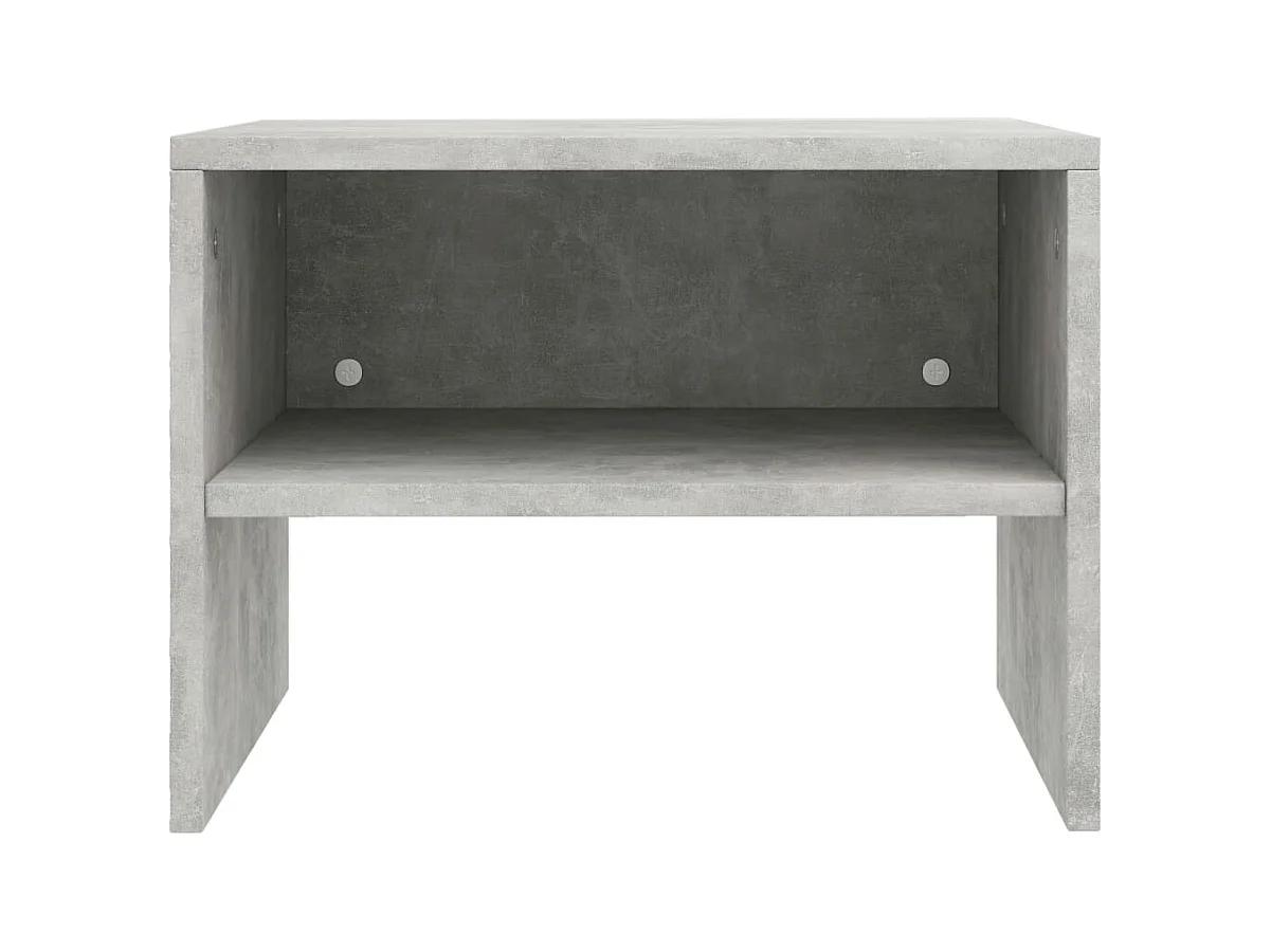 Mesitas de noche | Mesilla de noche 2 uds madera contrachapada hormigón 40x30x30cm