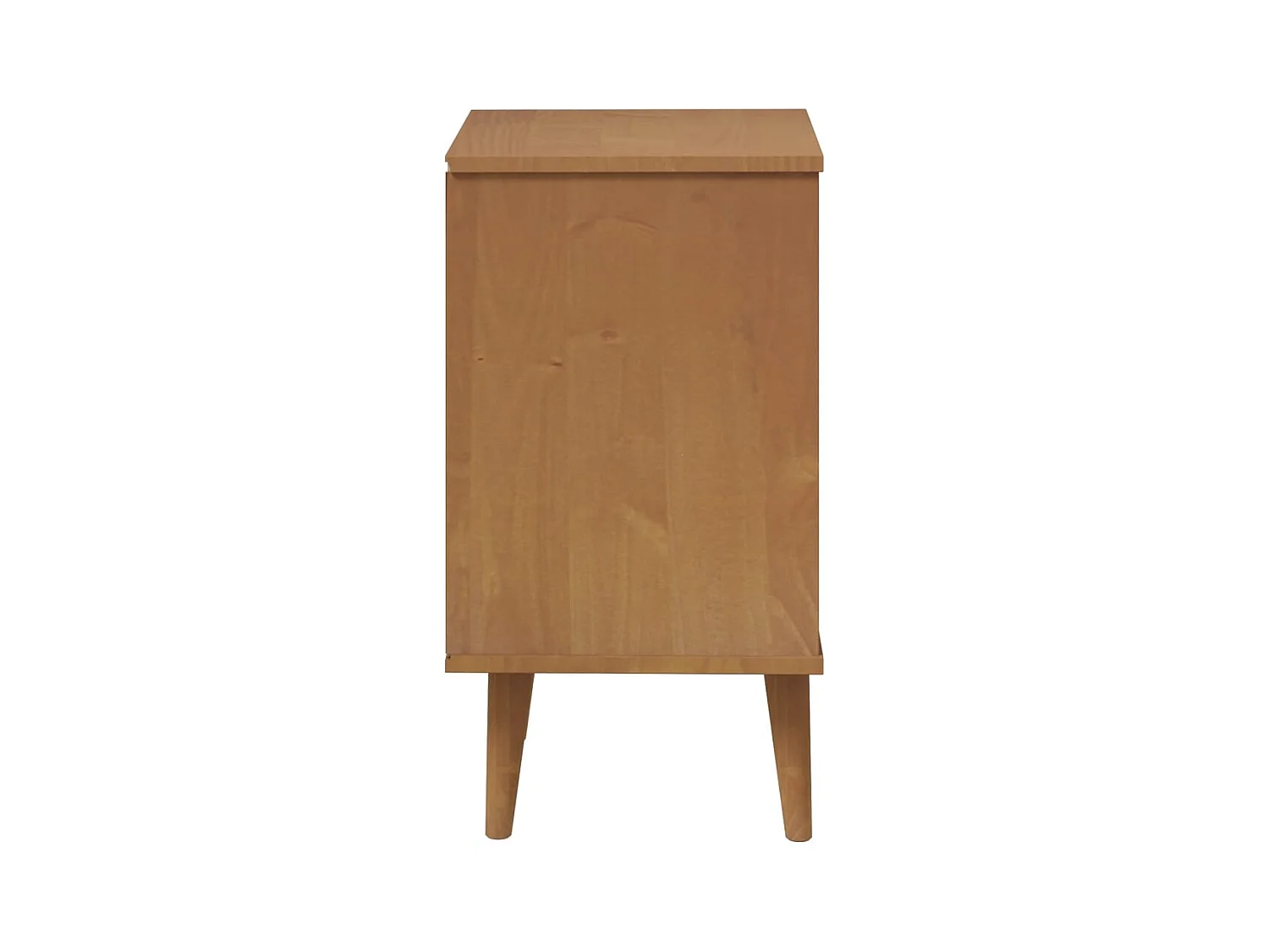 Mesita de noche | Mesilla de noche MOLDE madera maciza de pino marrón 40x35x65 cm