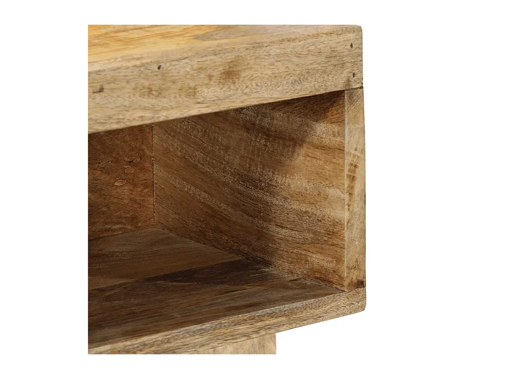 Mesa de Cabeceira | Mesa de Cama 50x27x50 cm madeira maciça manga áspera