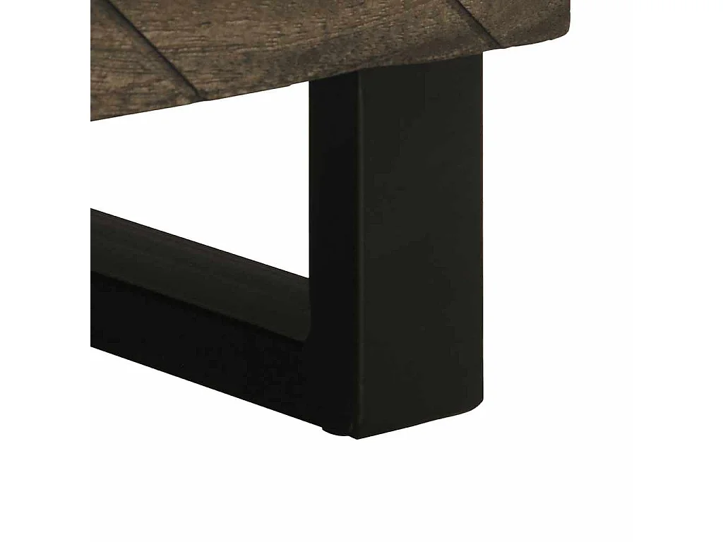 Nachttisch 2er Set-Beistelltisch-Nachttischkommode Schwarz 40x33x46 cm Massivholz Mango SHL12596