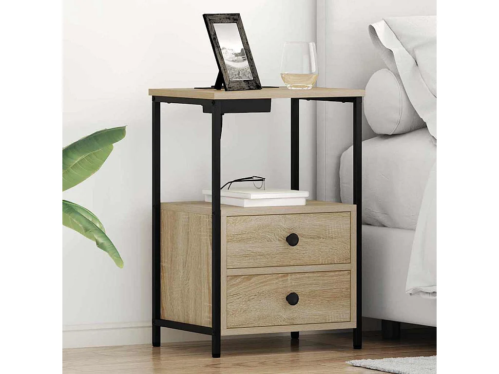 Nachttisch-Beistelltisch Sonoma-Eiche 40 x 31 x 60 cm Holzwerkstoff SHL81329