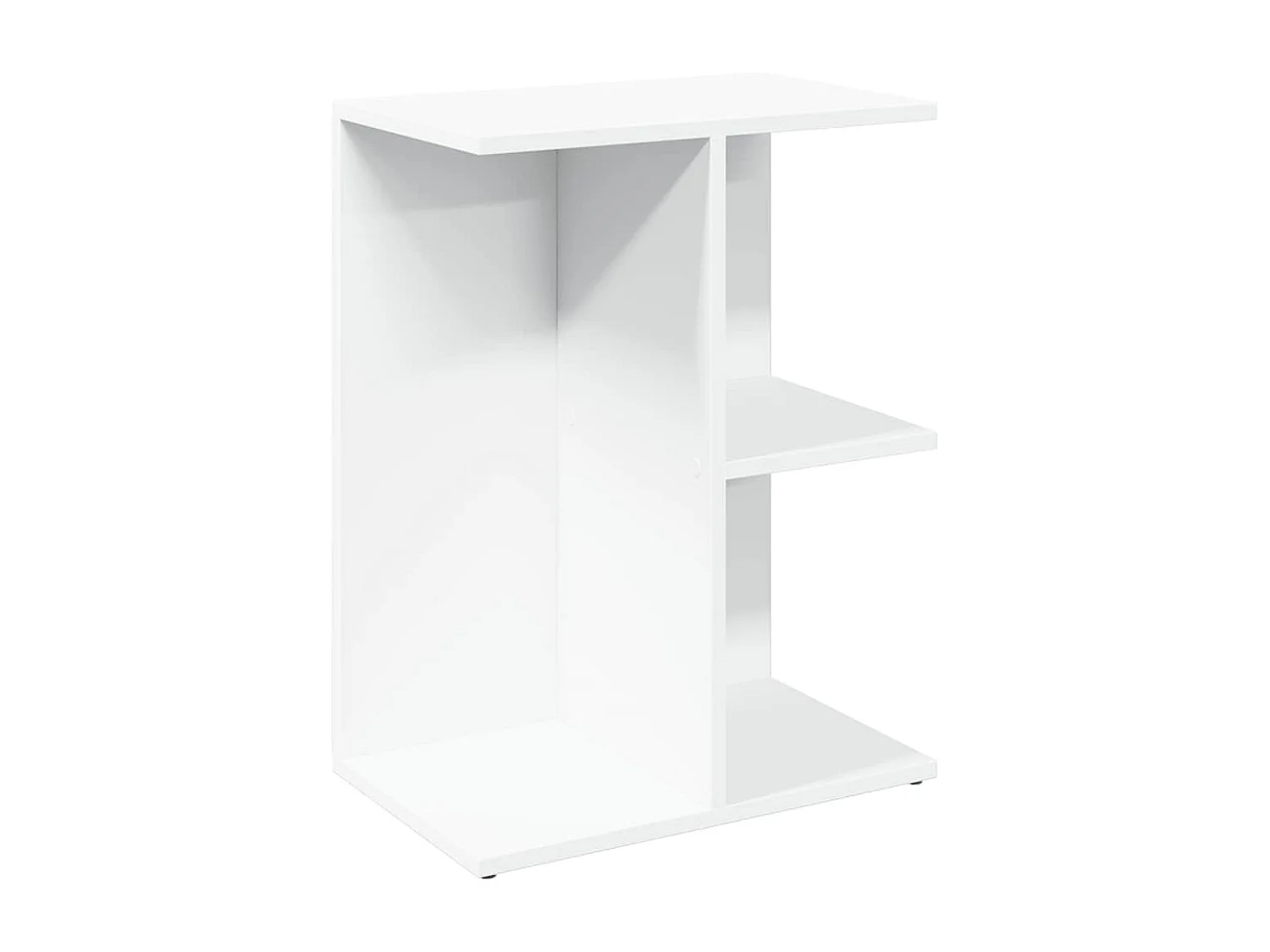 Nachttisch-Beistelltisch Weiß 46,5x29x61 cm Holzwerkstoff SHL57756