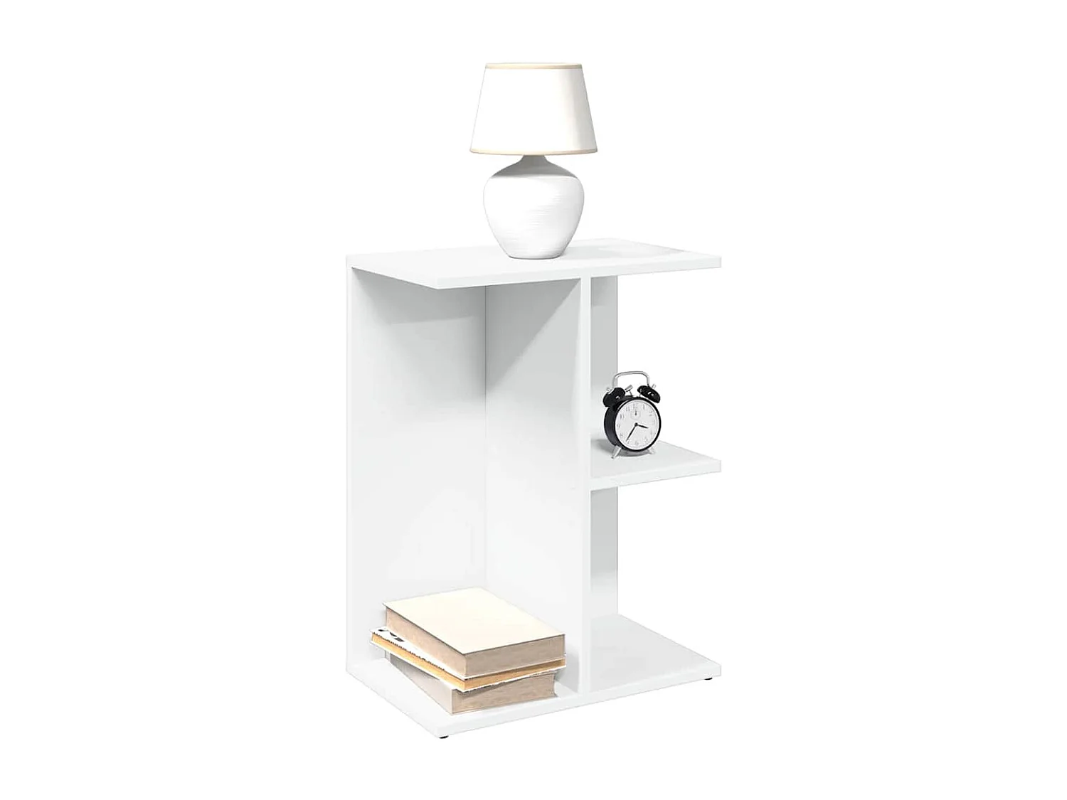 Nachttisch-Beistelltisch Weiß 46,5x29x61 cm Holzwerkstoff SHL57756