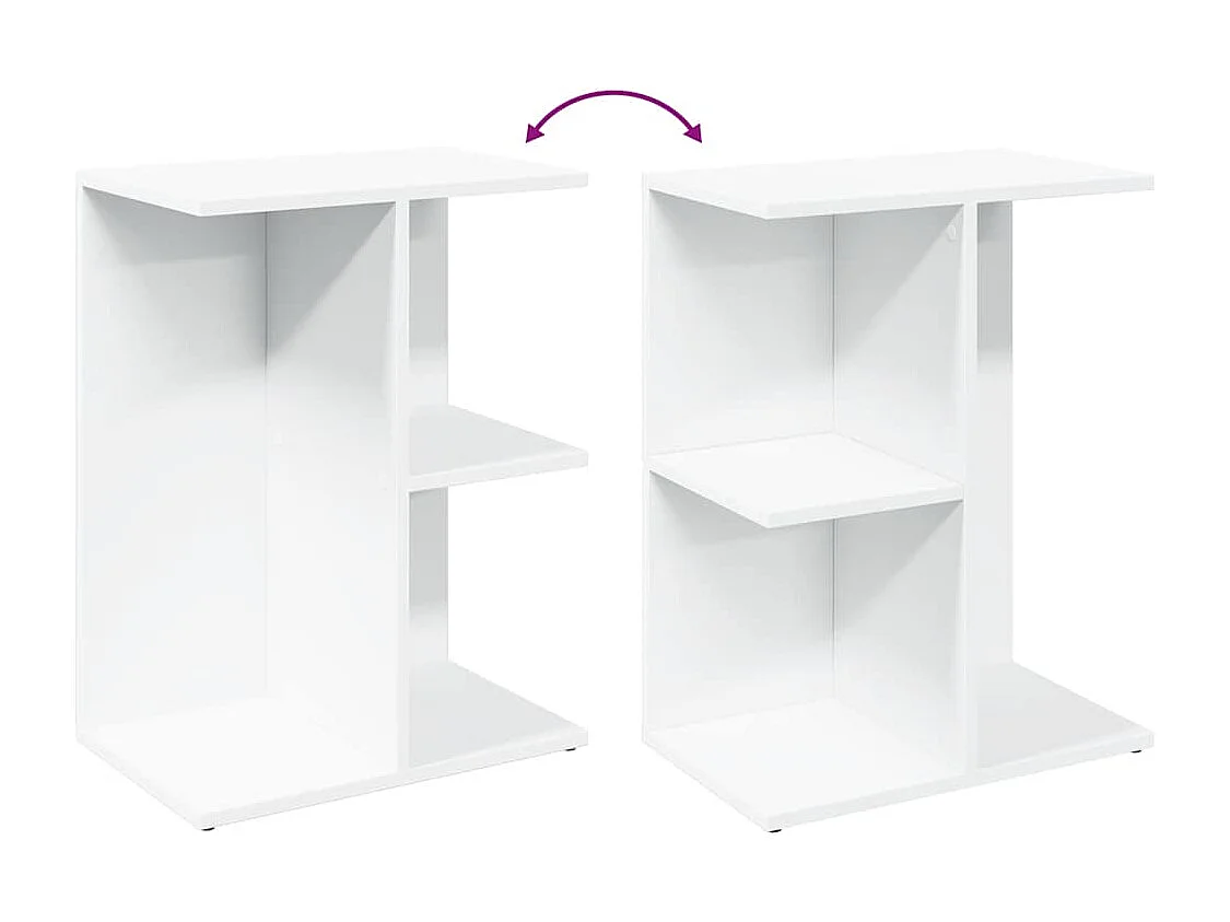 Nachttisch-Beistelltisch Weiß 46,5x29x61 cm Holzwerkstoff SHL57756