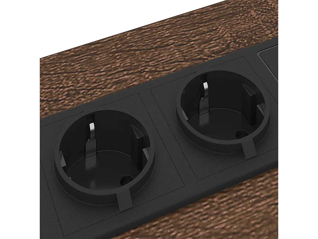 Mesa de Noche | Mesa auxiliar con cajón 2 uds. Marrón roble 30x48x61 cm