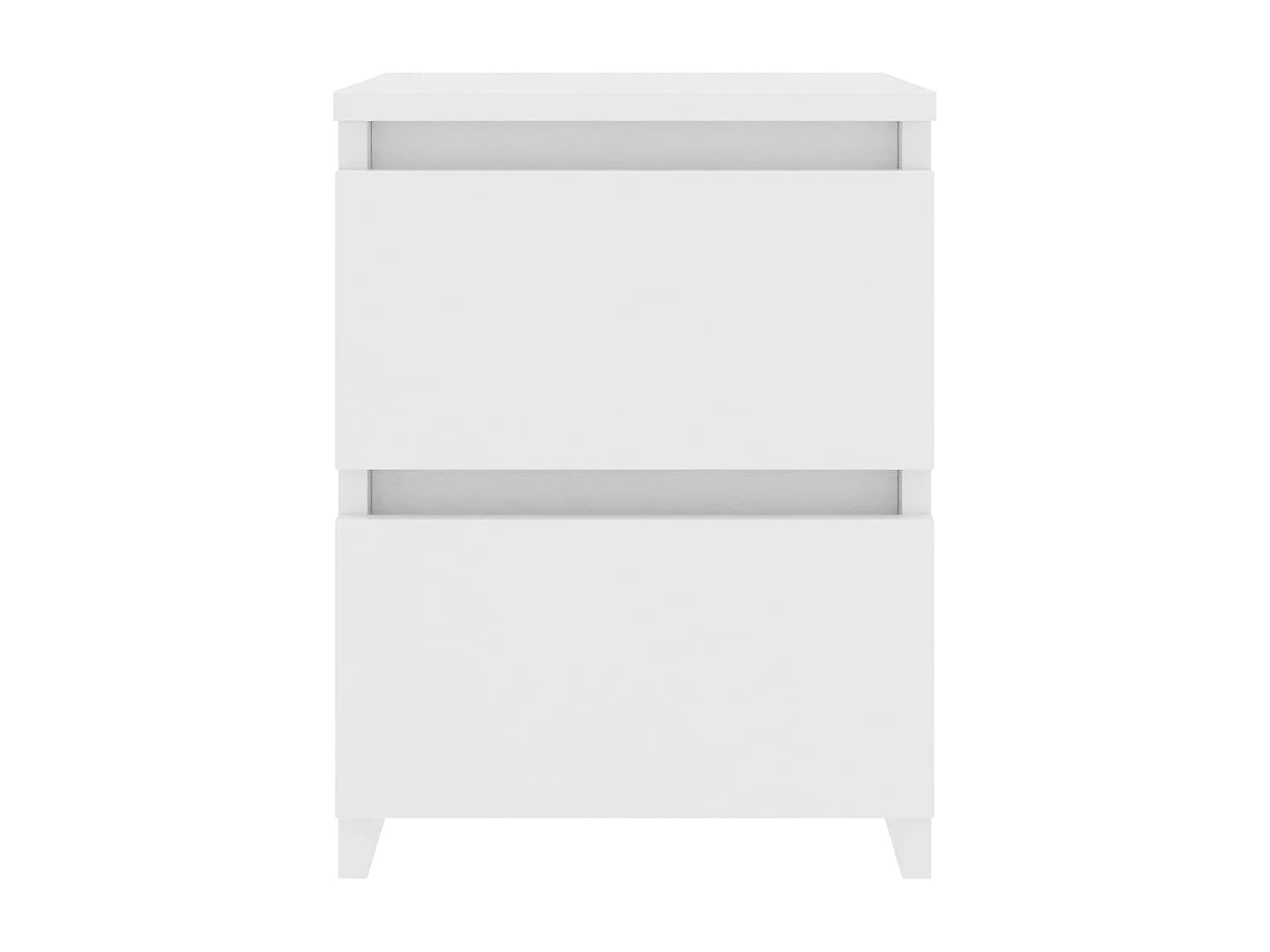 Mesita de noche | Mesilla de noche madera contrachapada blanco 30x30x40 cm