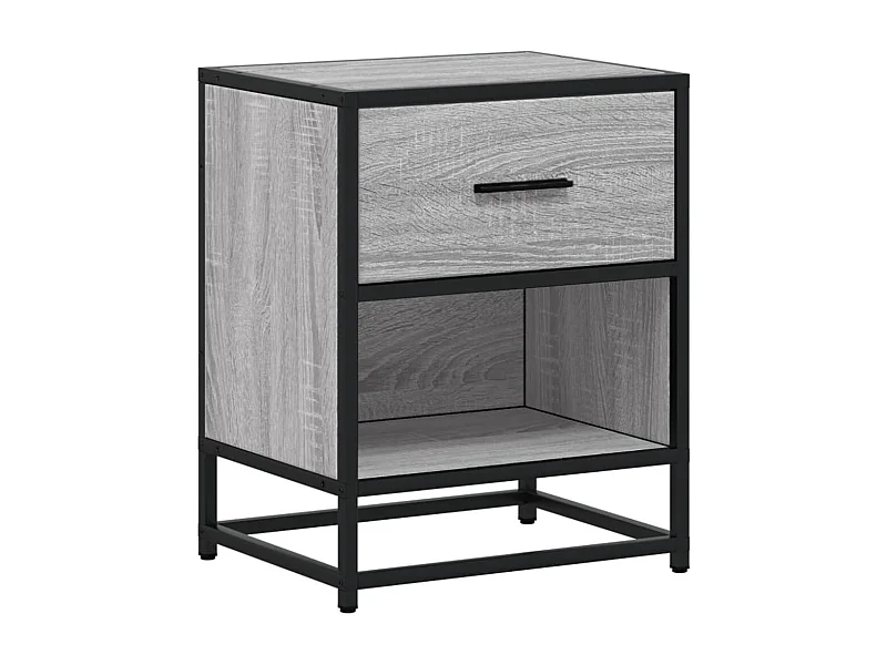 Mesita de noche | Mesilla de noche madera de ingeniería gris Sonoma 40x31x50 cm