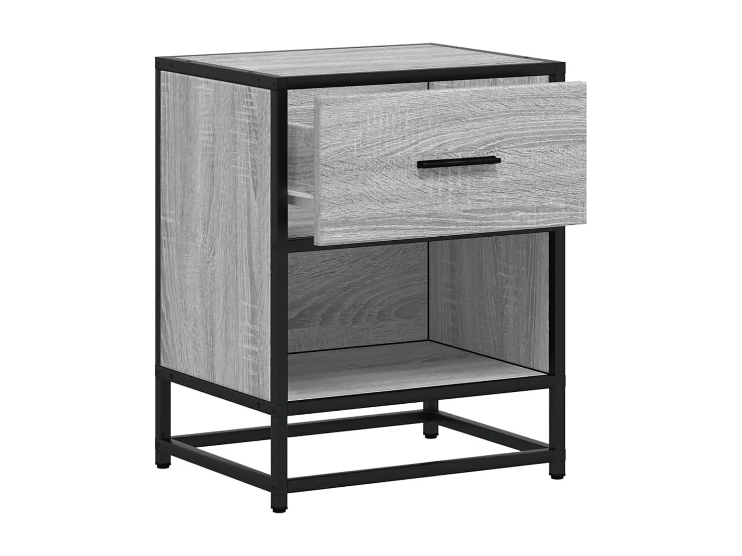 Mesita de noche | Mesilla de noche madera de ingeniería gris Sonoma 40x31x50 cm