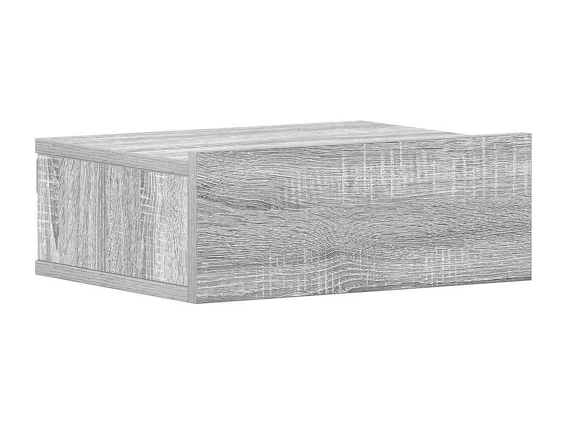 Nachttisch hängend 2er Set | Wand-Nachttische Grau Sonoma 40x30x15 cm SHL99801