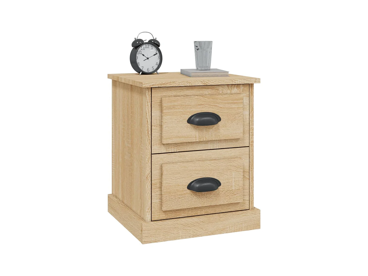 Mesitas de noche | Mesilla de noche 2 uds contrachapada roble Sonoma 39x39x47,5 cm