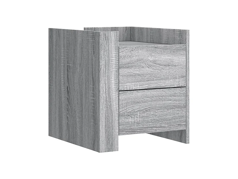 Mesita de noche | Mesilla de noche madera de ingeniería gris Sonoma 45x50x50 cm