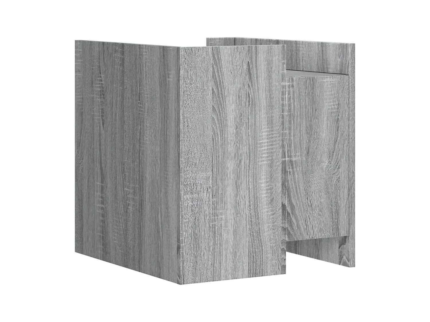 Table de chevet-Table d'appoint Compartiments ouverts sonoma gris 45x50x50 cm bois d'ingénierie