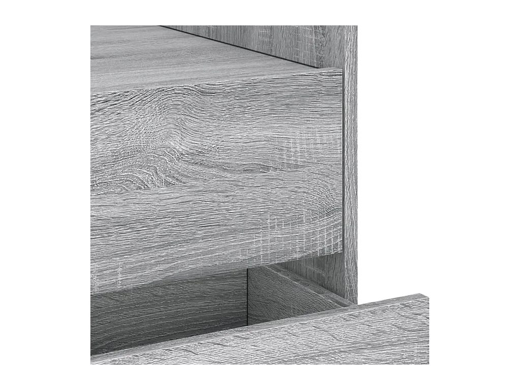 Table de chevet-Table d'appoint Compartiments ouverts sonoma gris 45x50x50 cm bois d'ingénierie