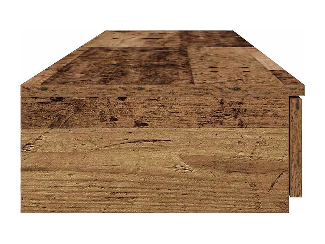 Bedlades | Opbergkastje met lade Oud hout 150 x 36,5 x 16,5 cm Bewerkt hout