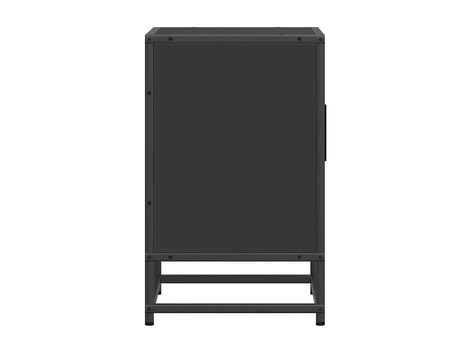 Nachttisch 2er Set-Beistelltisch-Nachttischkommode Schwarz 40x31x50 cm Holzwerkstoff und Metall SHL79417