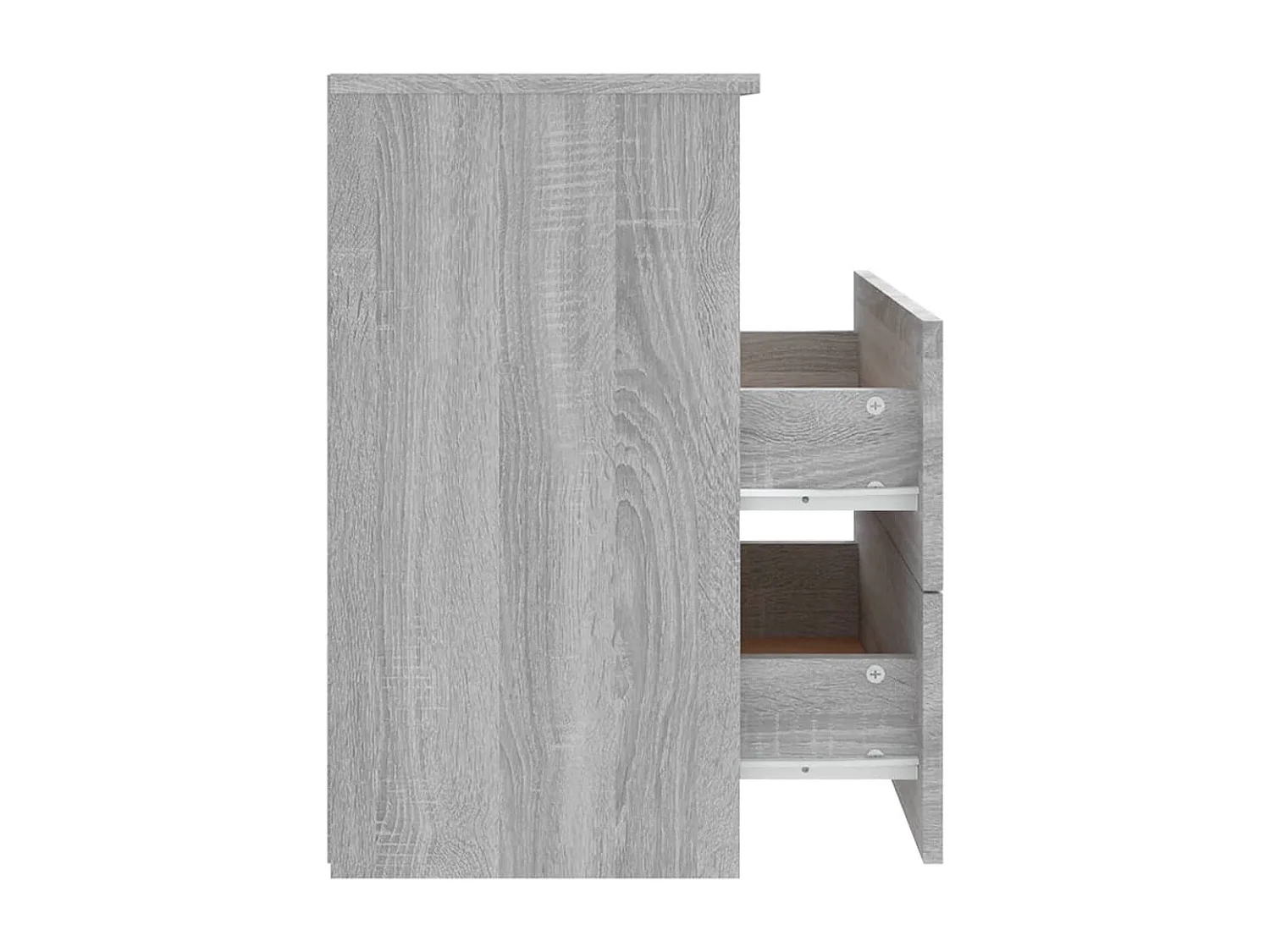 Nachttisch-Beistelltisch Grau Sonoma 50x32x60 cm SHL77549