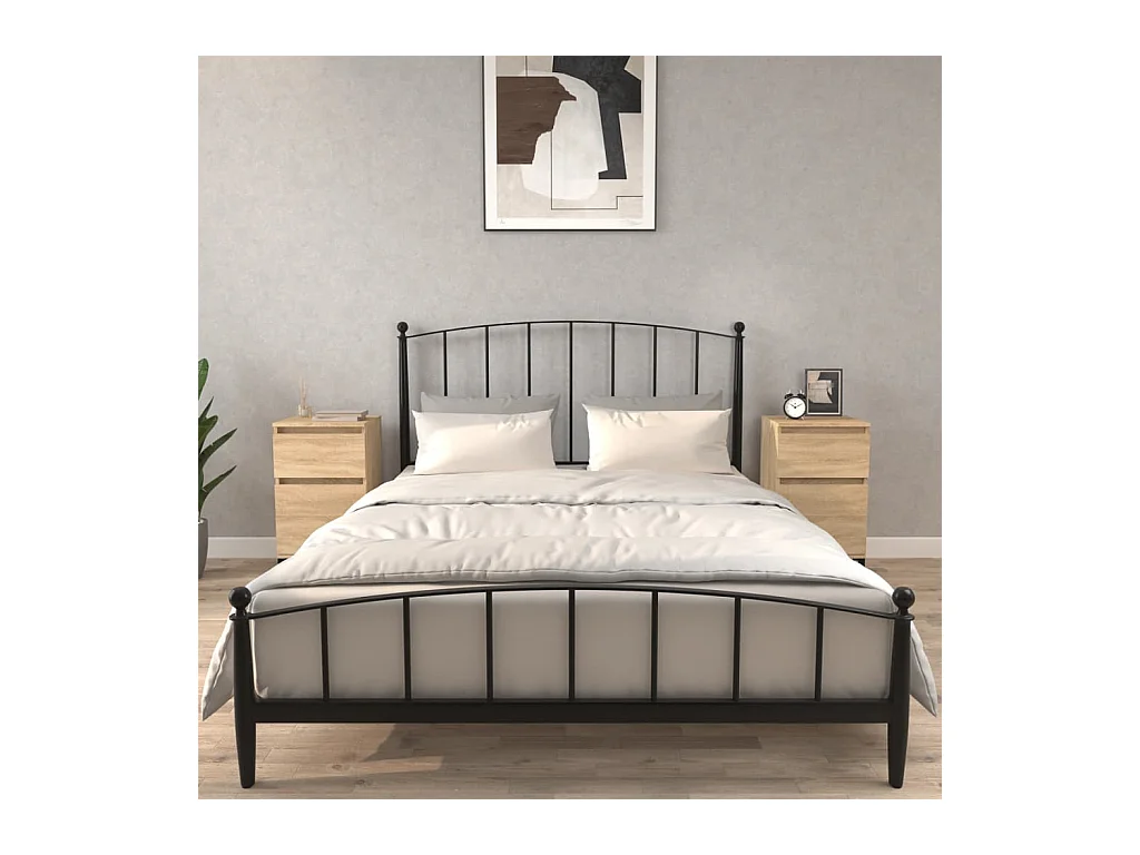 Mesitas de noche | Mesilla de noche 2 uds color roble sonoma 40x35x70 cm