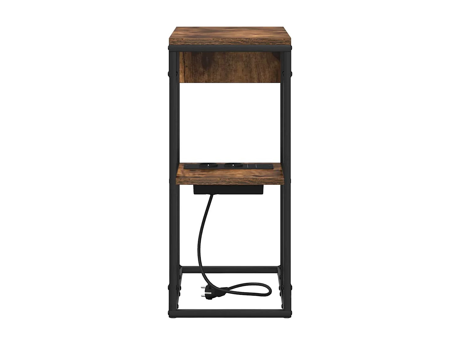 Mesa de Noche | Mesa auxiliar | Mesita de noche Roble ahumado 41.5x26x60.5 cm