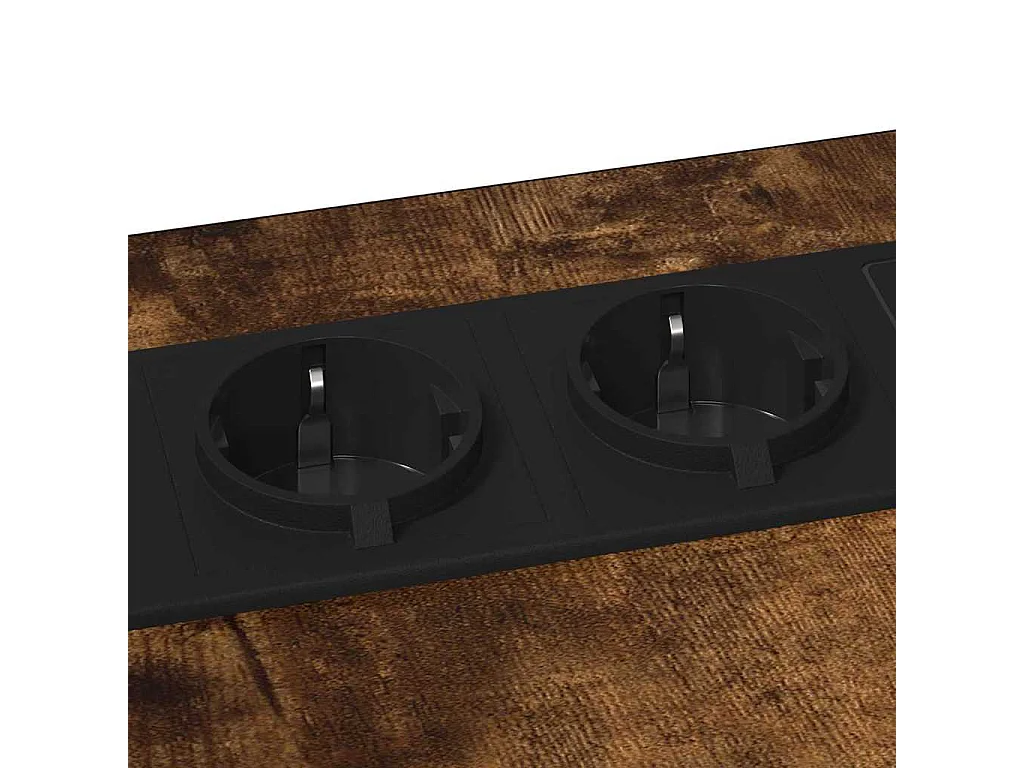 Mesa de Noche | Mesa auxiliar | Mesita de noche Roble ahumado 41.5x26x60.5 cm