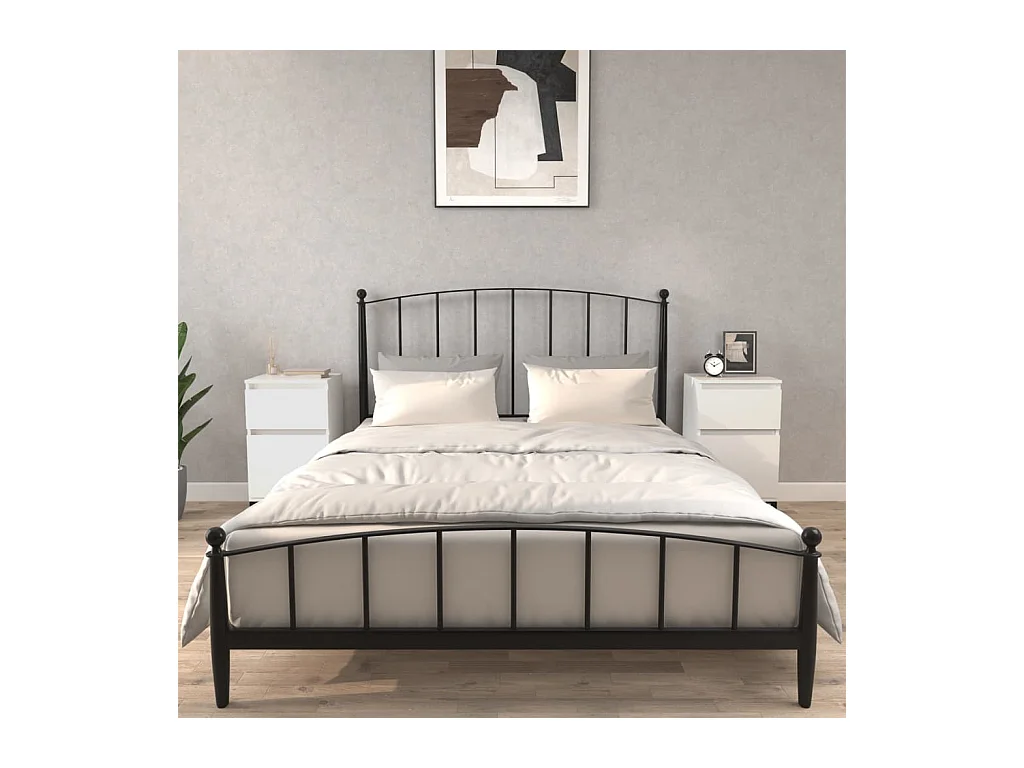 Mesitas de noche | Mesilla de noche blancas 2 uds 40x35x70 cm