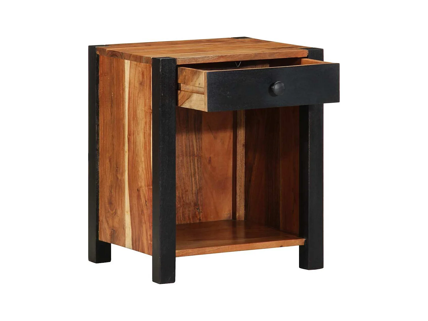 Table de chevet-Table d'appoint Marron 40x35x50 cm Bois d'acacia massif