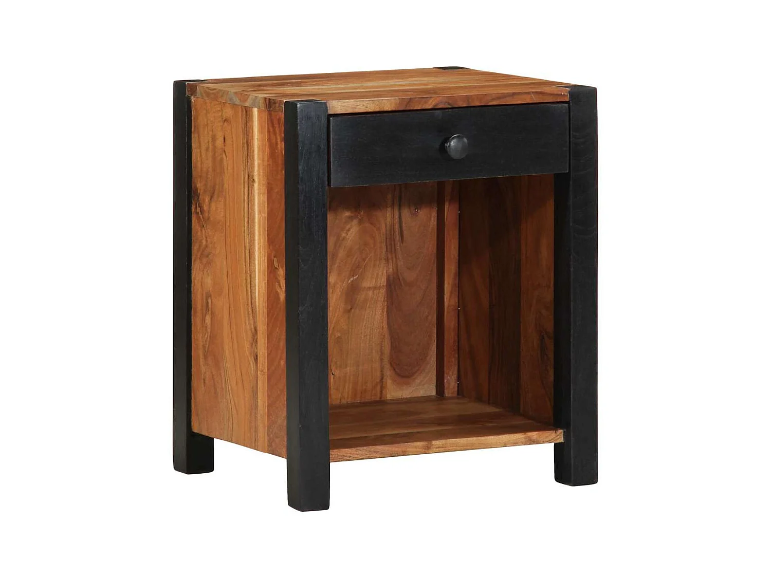 Table de chevet-Table d'appoint Marron 40x35x50 cm Bois d'acacia massif