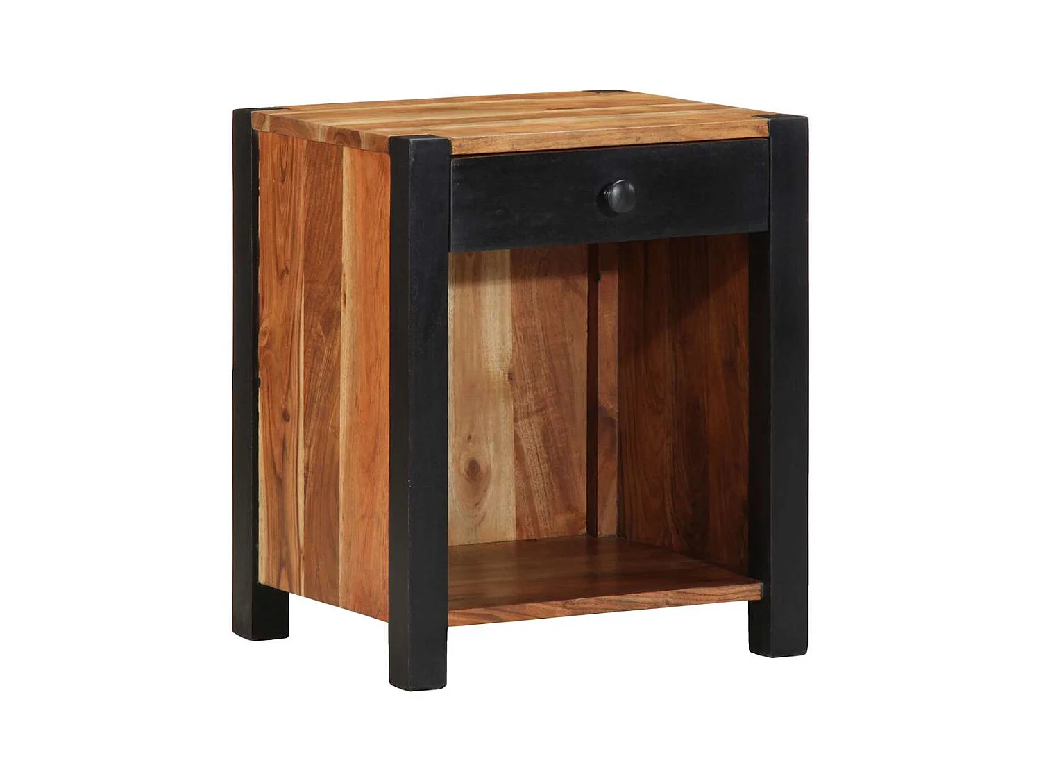 Table de chevet-Table d'appoint Marron 40x35x50 cm Bois d'acacia massif