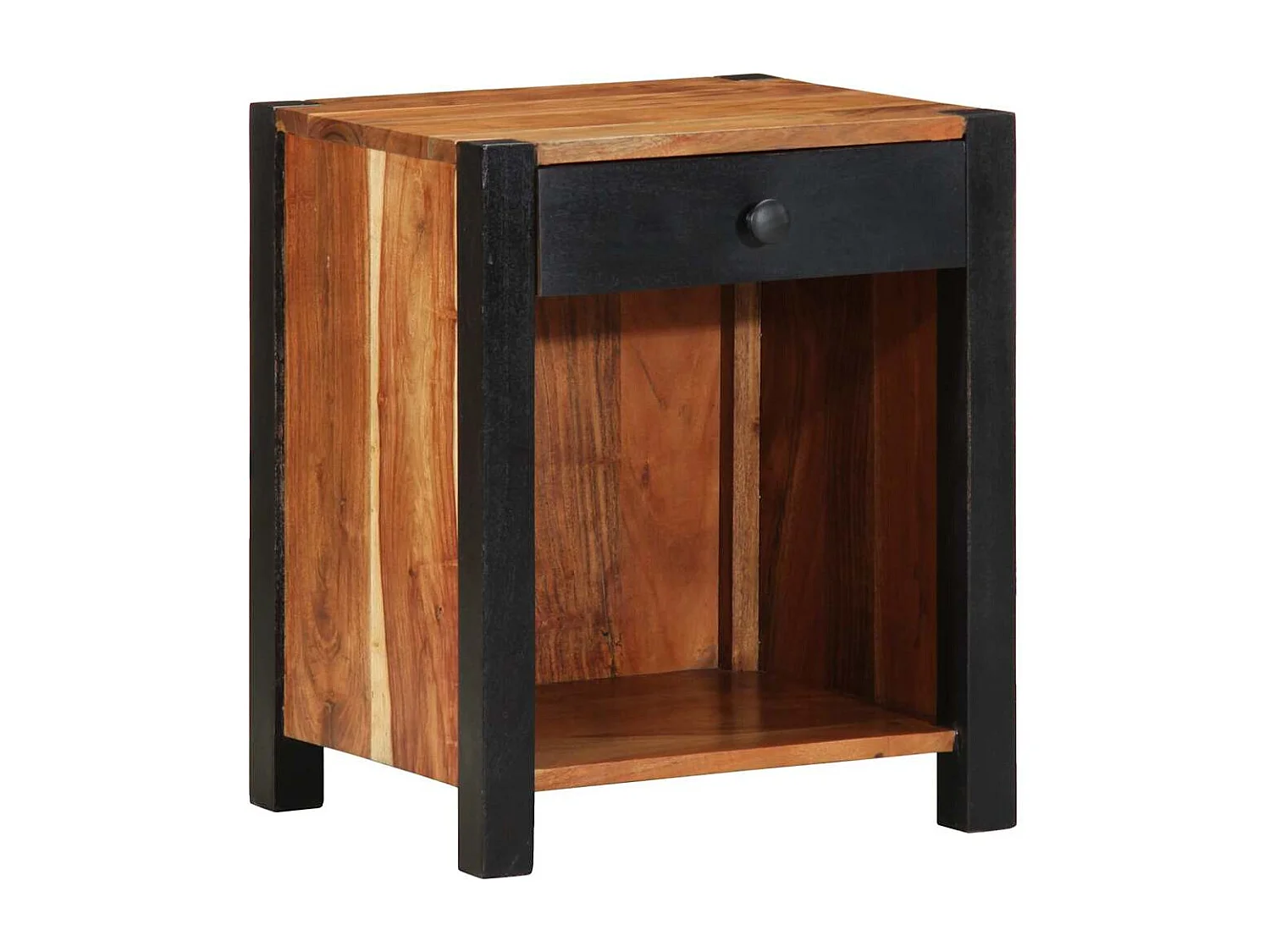 Table de chevet-Table d'appoint Marron 40x35x50 cm Bois d'acacia massif