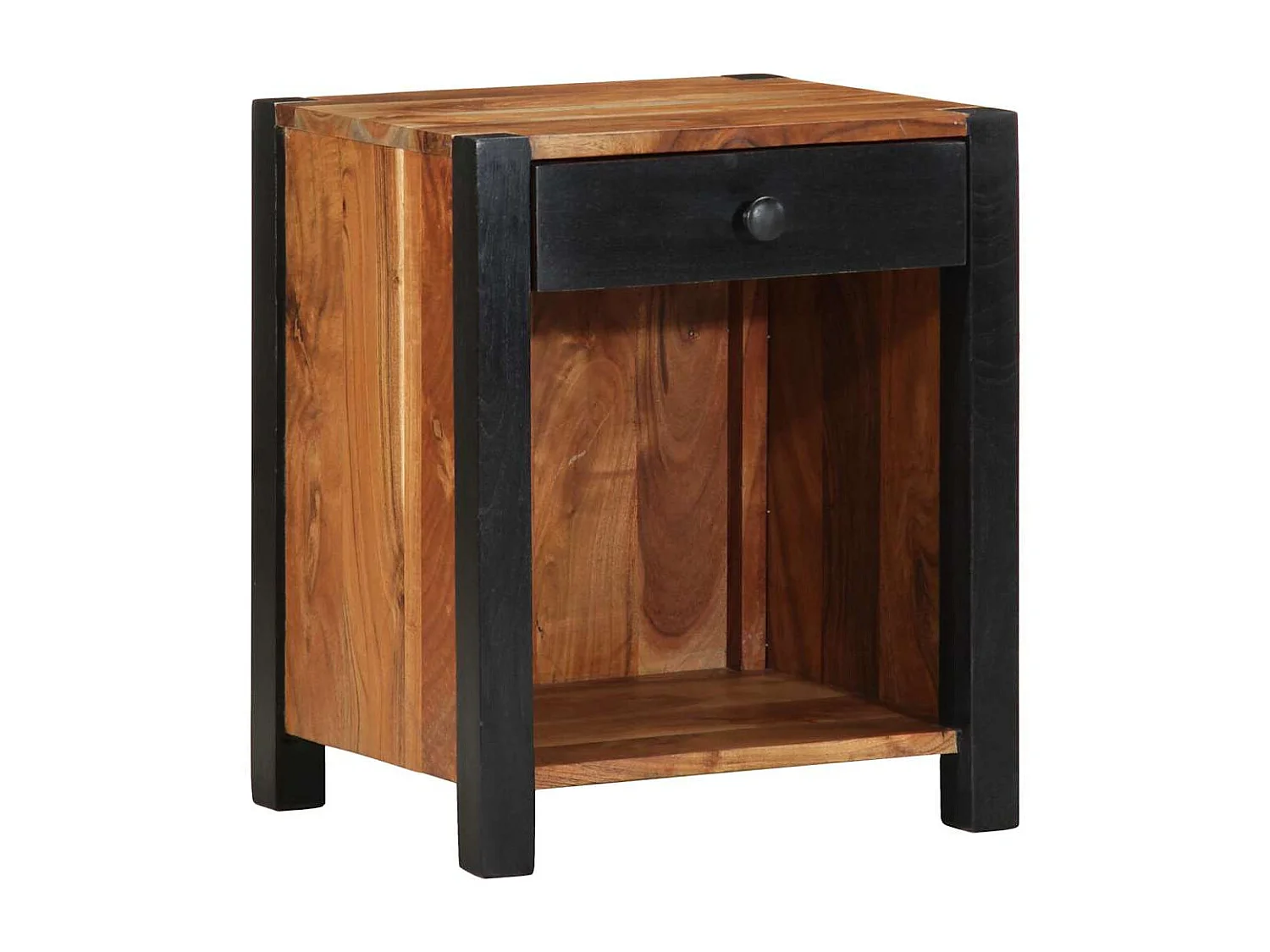 Table de chevet-Table d'appoint Marron 40x35x50 cm Bois d'acacia massif