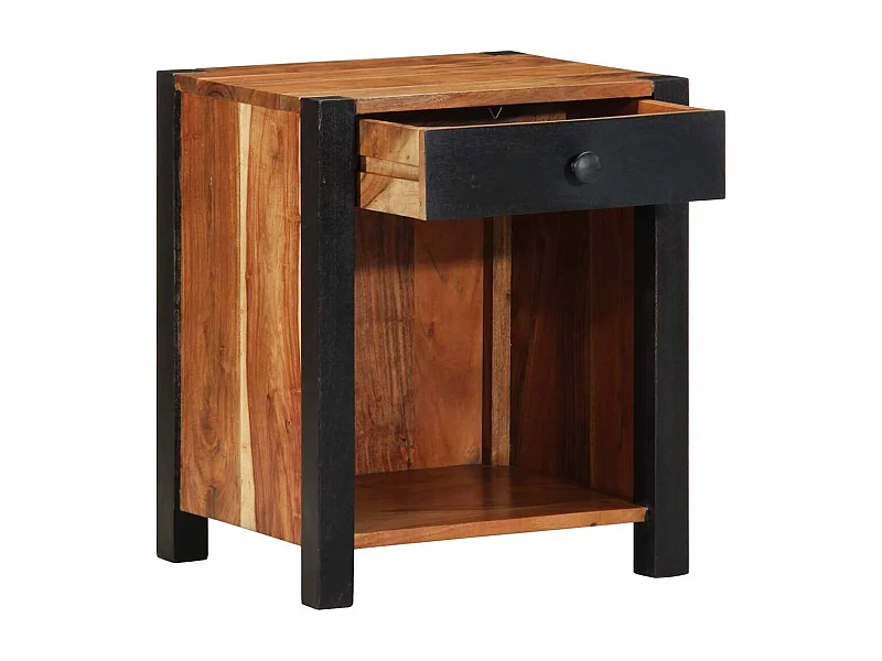 Table de chevet-Table d'appoint Marron 40x35x50 cm Bois d'acacia massif