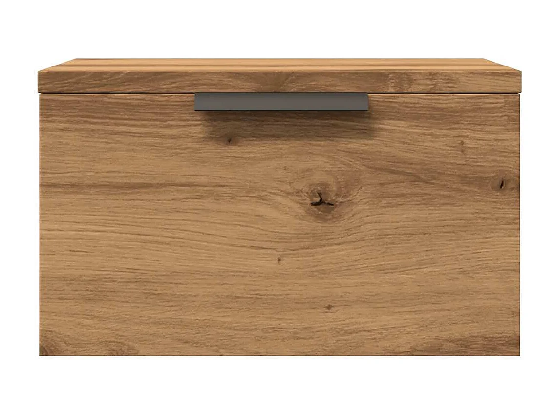 Nachttisch hängend 2er Set | Wand-Nachttische Artisan-Eiche 34x30x20 cm SHL62435