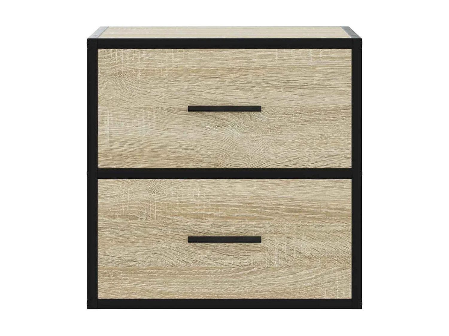 Nachttisch hängend 2er Set | Wand-Nachttische Sonoma-Eiche 40x31x39,5 cm SHL49071