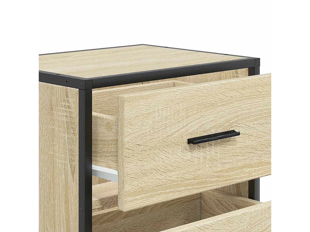 Nachttisch hängend 2er Set | Wand-Nachttische Sonoma-Eiche 40x31x39,5 cm SHL49071