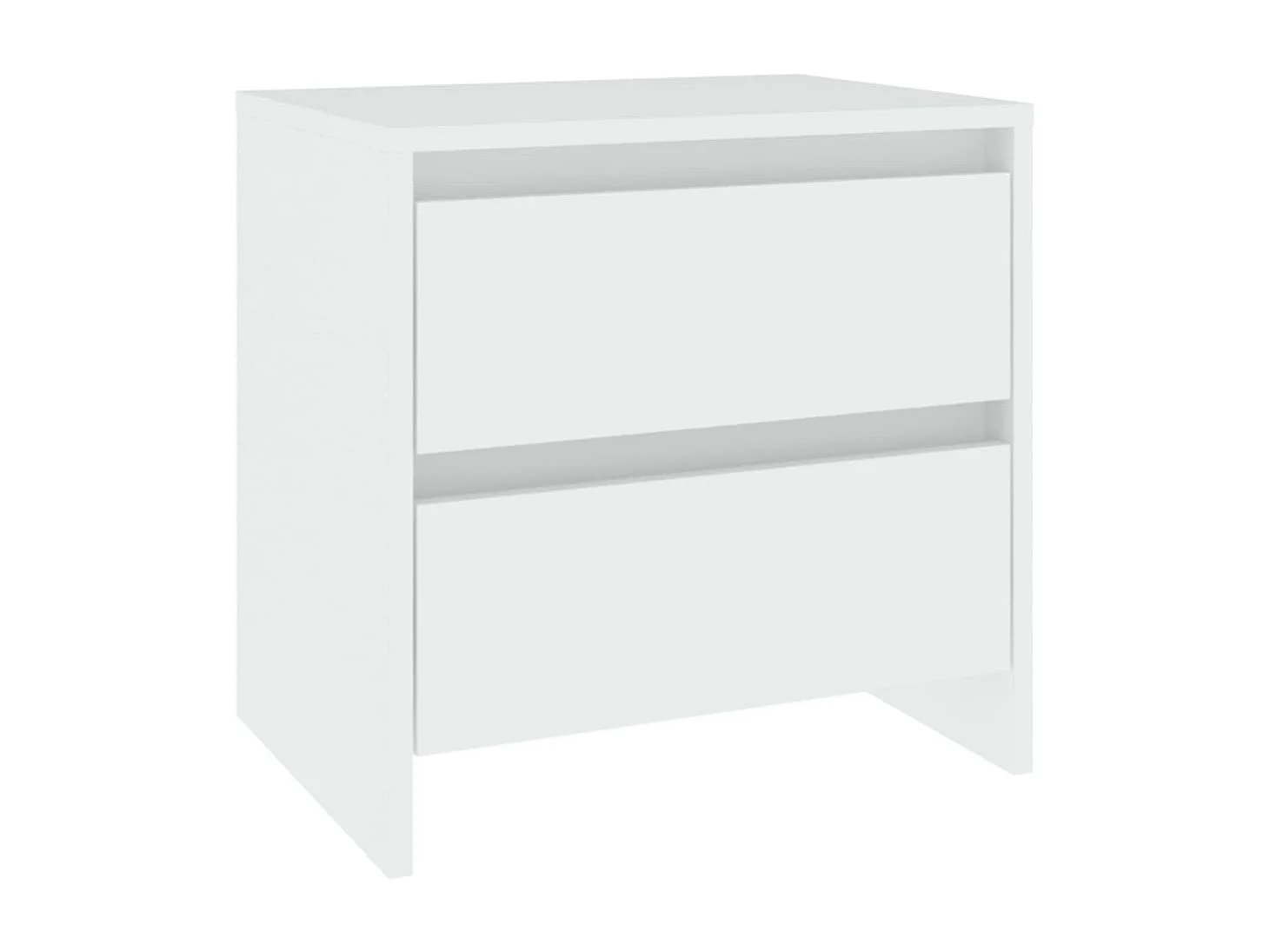 Nachttisch 2er Set-Beistelltisch Weiß 45x34,5x44,5 cm Holzwerkstoff SHL49788