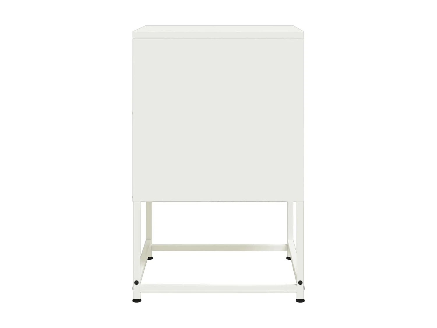 Nachttisch-Beistelltisch-Nachtschrank Weiß 36x39x60,5 cm Stahl SHL19246