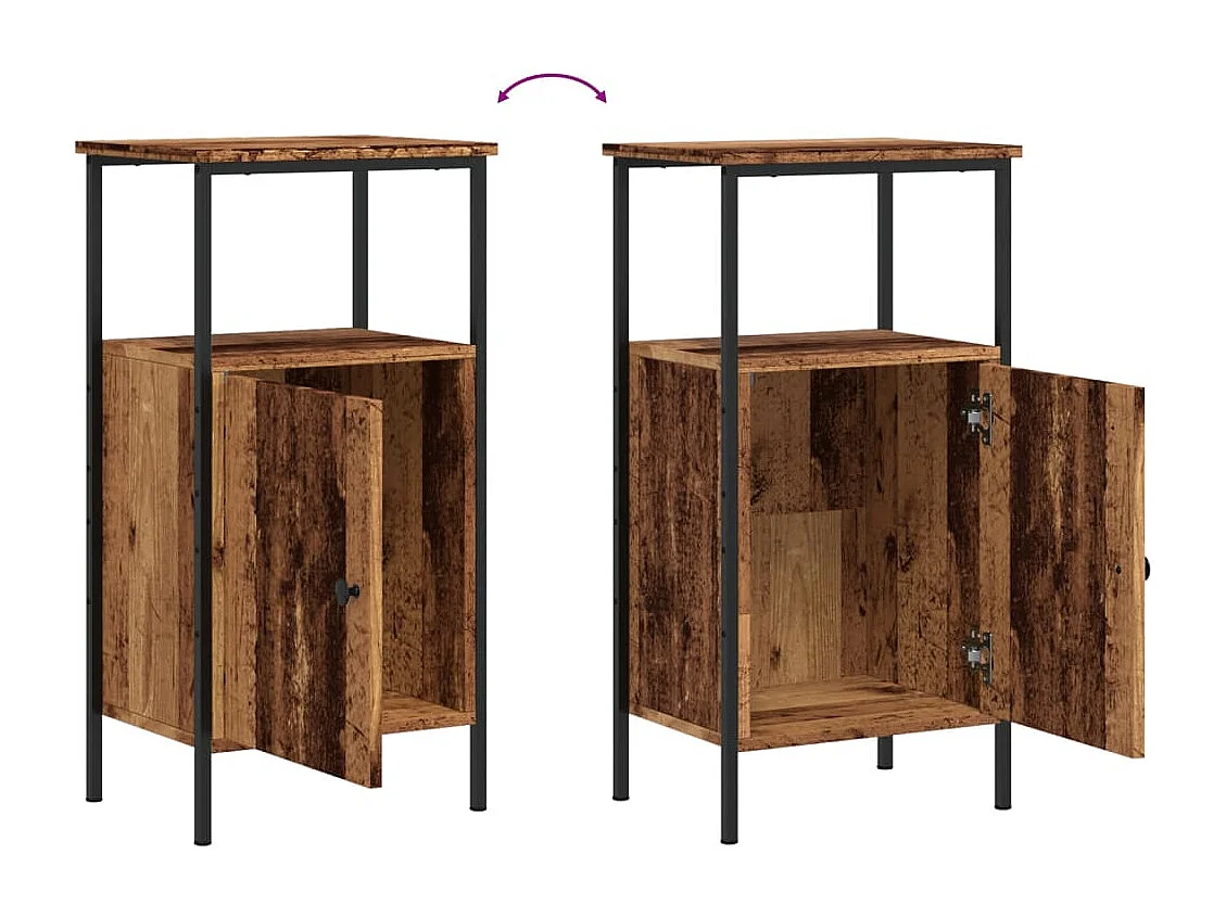 Nachttisch-Beistelltisch Altholz-Optik 41x31x80 cm Holzwerkstoff SHL40451