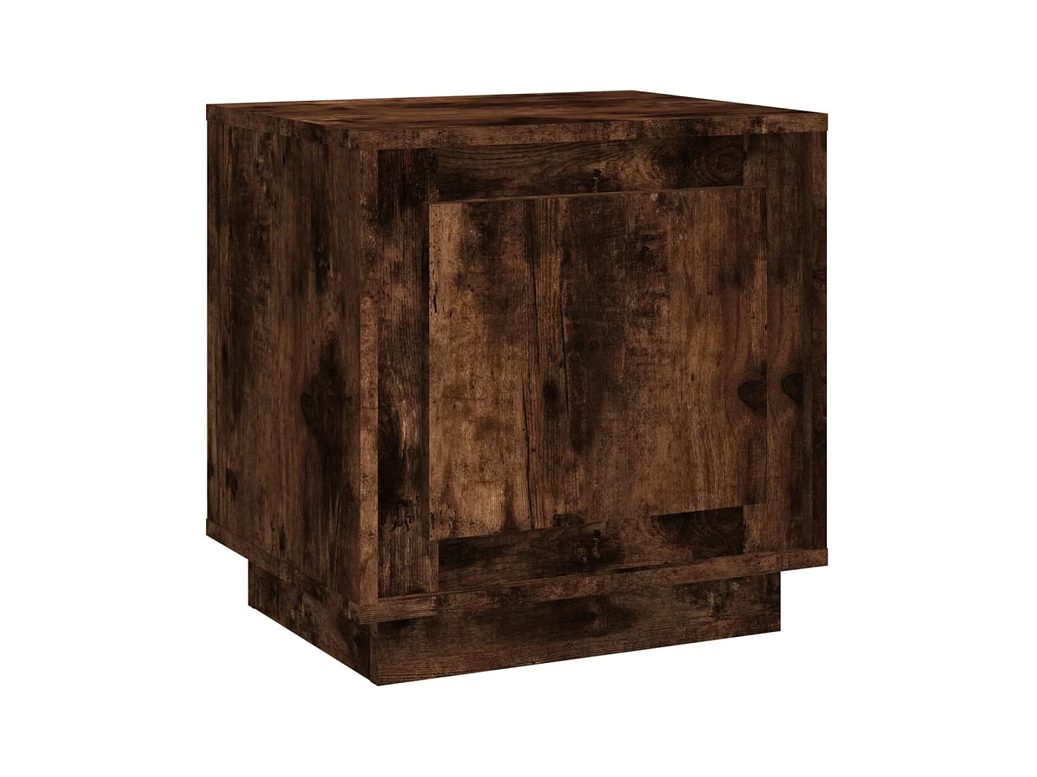 Mesita de noche | Mesilla de noche madera contrachapada roble ahumado 44x35x45 cm