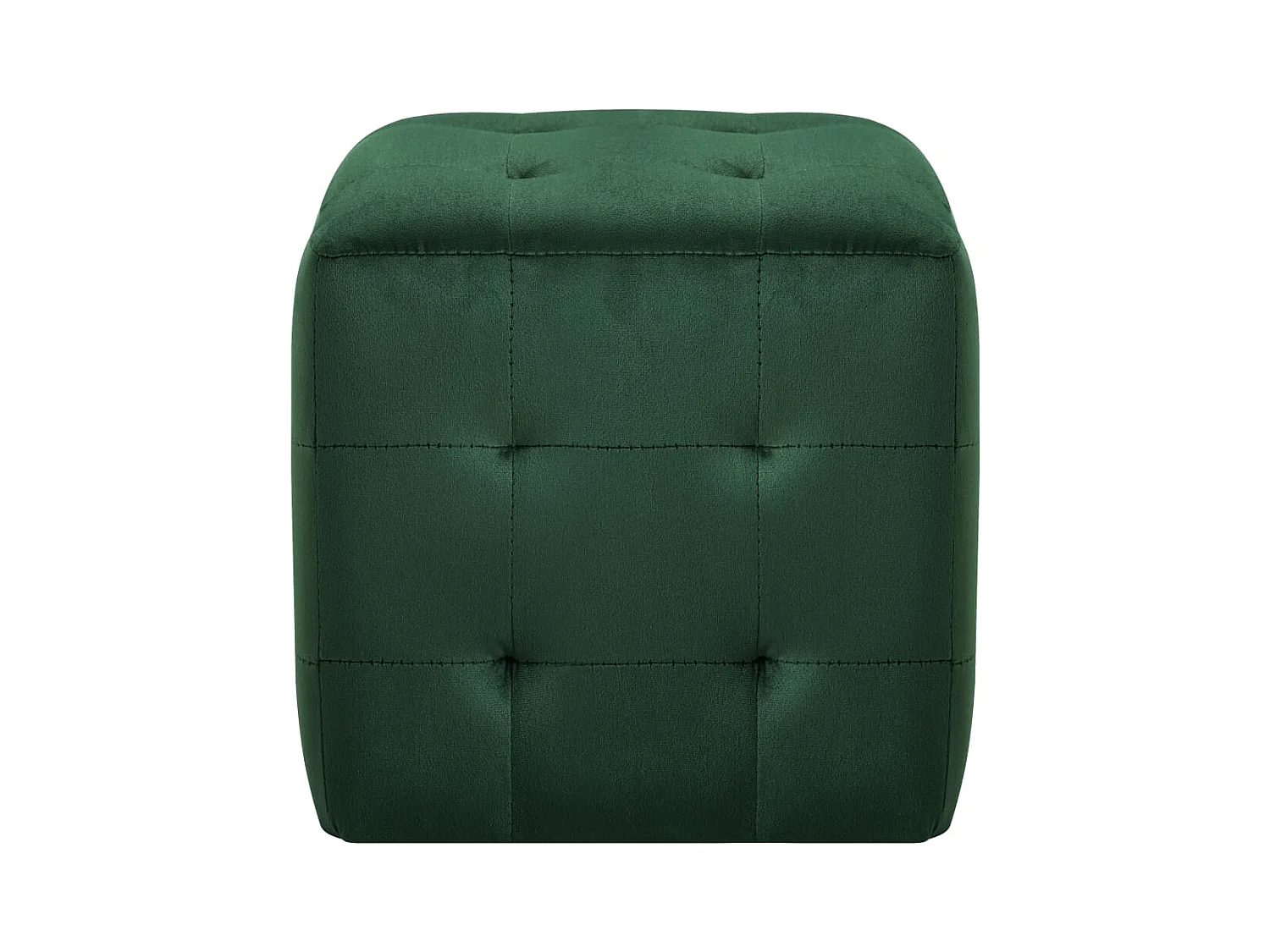 Mesitas de noche | Mesilla de noche 2 unidades terciopelo verde 30x30x30 cm