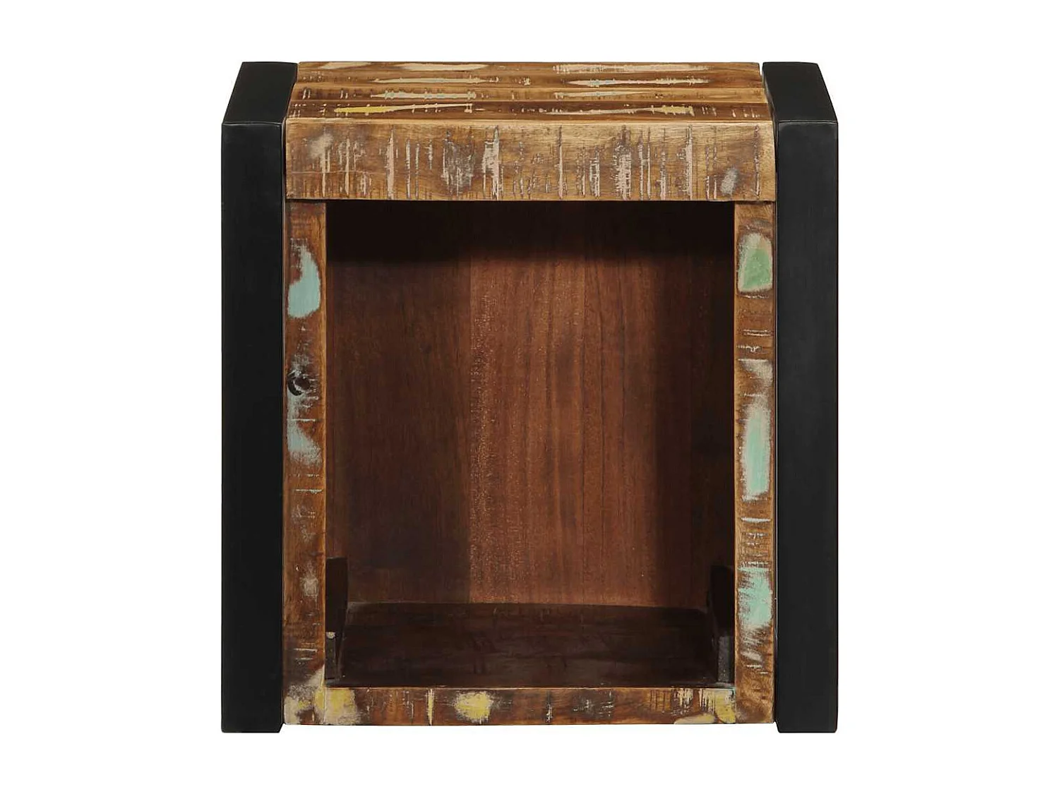 Nachttisch 2er Set-Beistelltisch-Nachttischkommode Mehrfarbig 40x35x40 cm Altholz Massivholz SHL38518