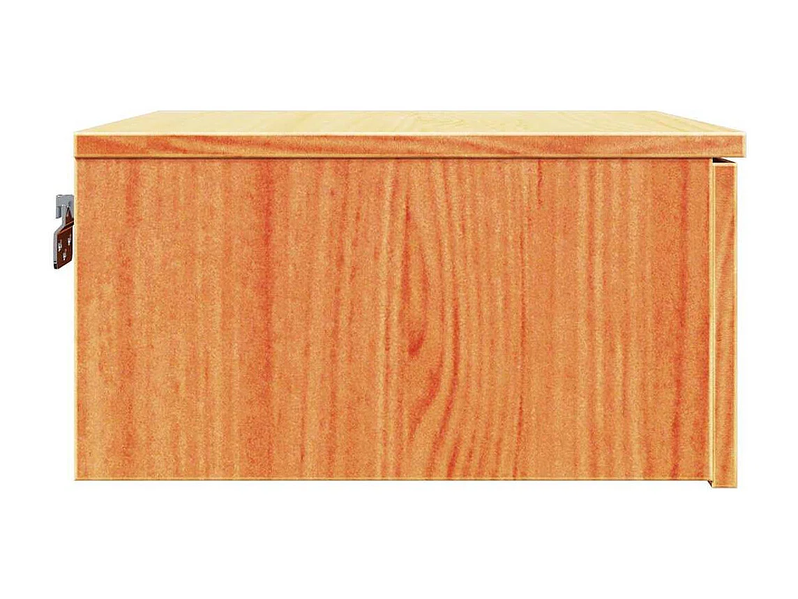 Mesa de Noche | Mesa auxiliar | Mesita de noche con cajón Marrón cera 37x35x18.5 cm