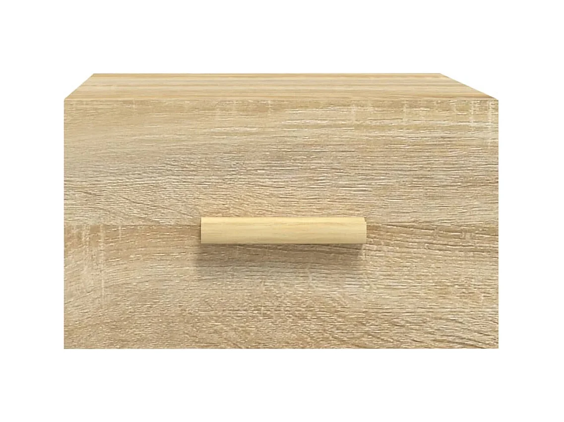Mesitas de noche | Mesilla de noche de pared 2 uds color roble Sonoma 35x35x20 cm