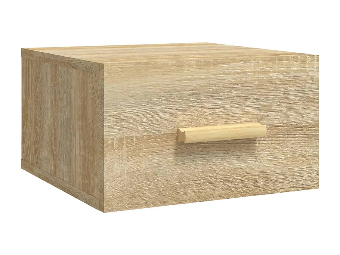Mesitas de noche | Mesilla de noche de pared 2 uds color roble Sonoma 35x35x20 cm