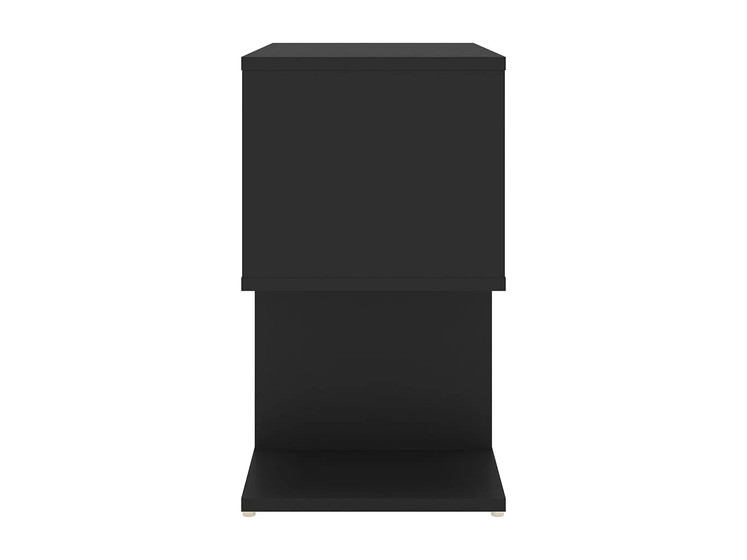 Table de chevet-Petite Table d'appoint-Table de nuit noir 50x30x51,5 cm bois d'ingénierie