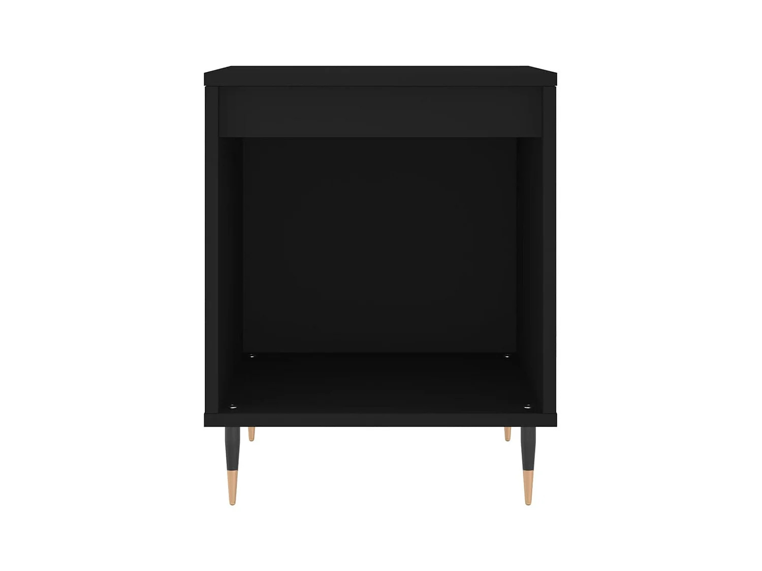 Lot de 2 Tables de chevet avec Compartiments ouverts noir 40x35x50 cm bois d’ingénierie