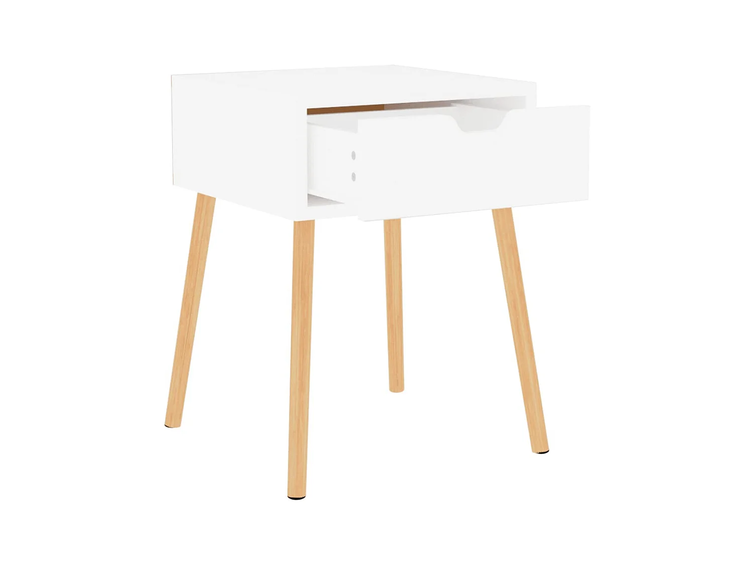 Mesitas de noche | Mesilla de noche 2 uds madera contrachapada blanco 40x40x56 cm