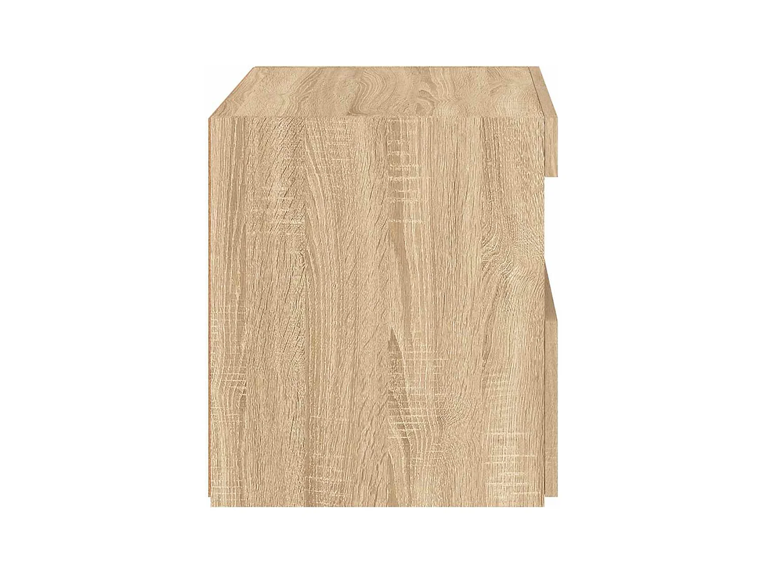 Table de chevet Étroite avec Éclairage LED chêne sonoma 50x40x45 cm