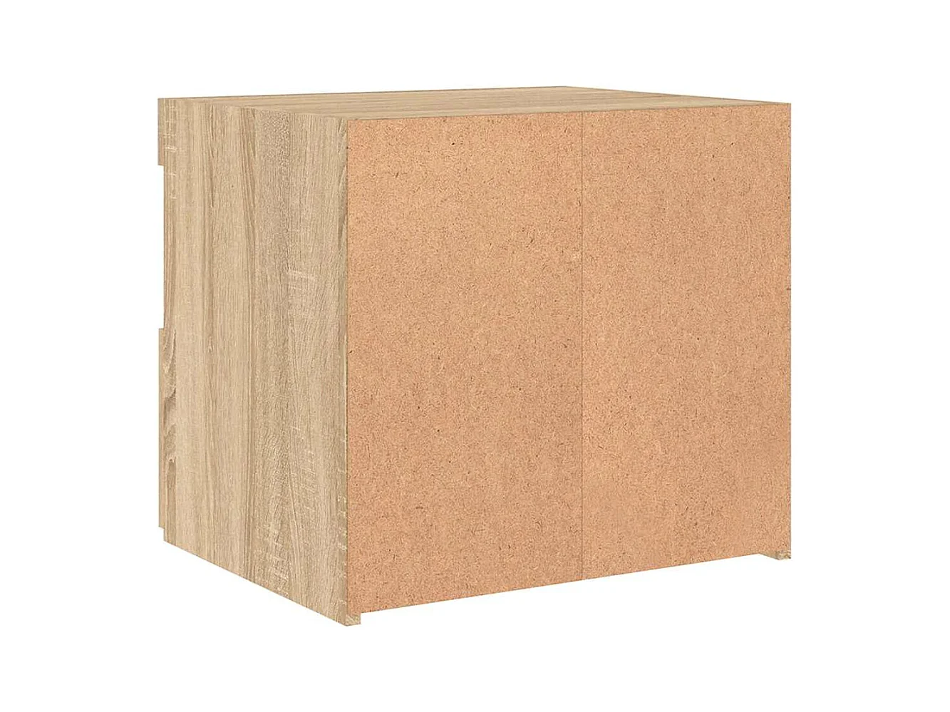 Table de chevet Étroite avec Éclairage LED chêne sonoma 50x40x45 cm